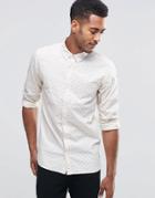 Jack & Jones Long Sleeved Shirt With Bird Print - White