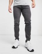 Only & Sons Skinny Fit Jeans In Gray-grey