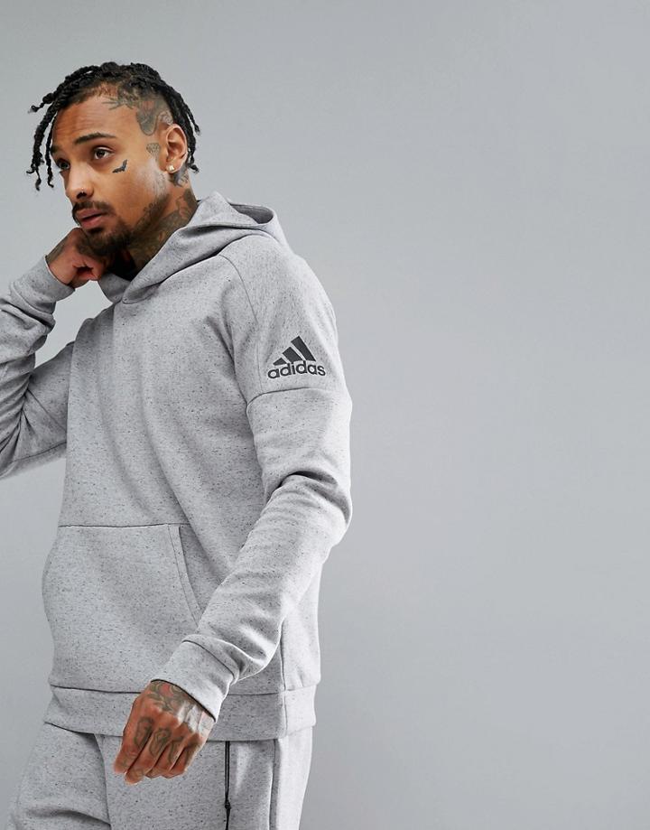 Adidas Athletics Stadium Hoodie In Gray Cf2406 - Gray