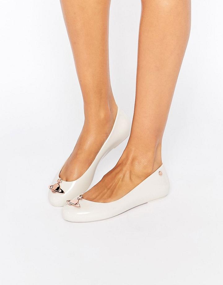 Vivienne Westwood For Melissa Space Love Orb Flat Shoes - Rose Orb