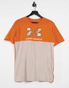 Under Armour T-shirt With Camo Logo In Orange