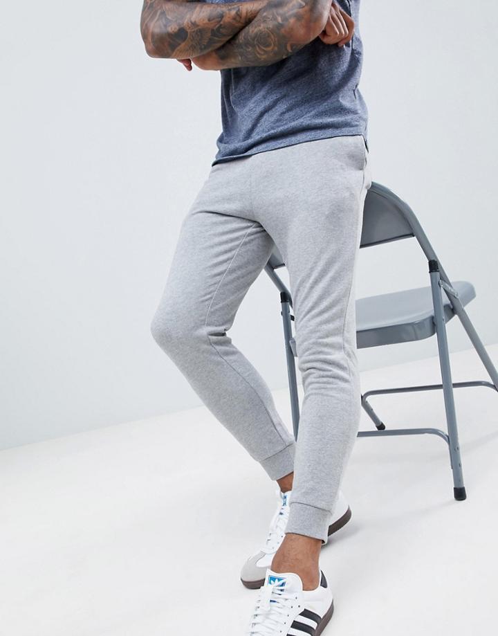 Jack & Jones Essentials Cuffed Sweat Sweatpants In Light Gray