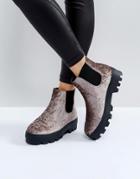 Asos Arena Chunky Chelsea Boots - Beige