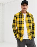 River Island Shirt In Bright Yellow Check