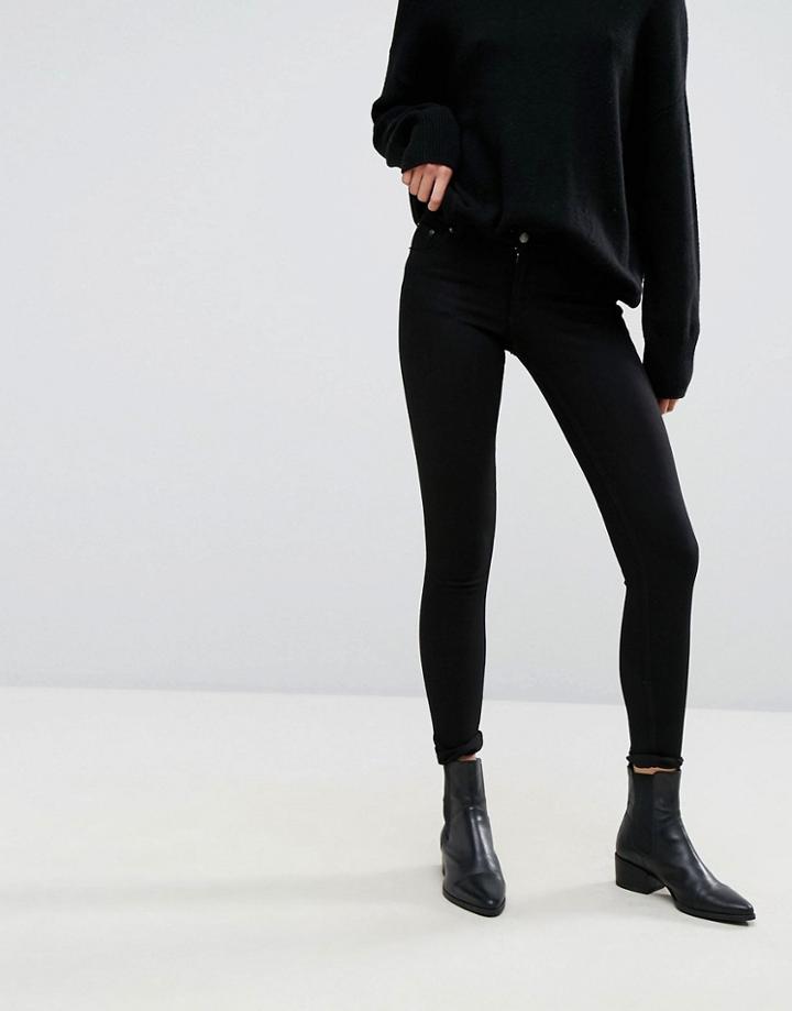 Cheap Monday Low Rise Skin Skinny Jean - Black