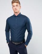 Jack & Jones Premium Long Sleeve Slim Smart Shirt - Navy