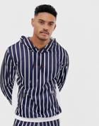 Liquor N Poker Hoodie In Blue Stripe