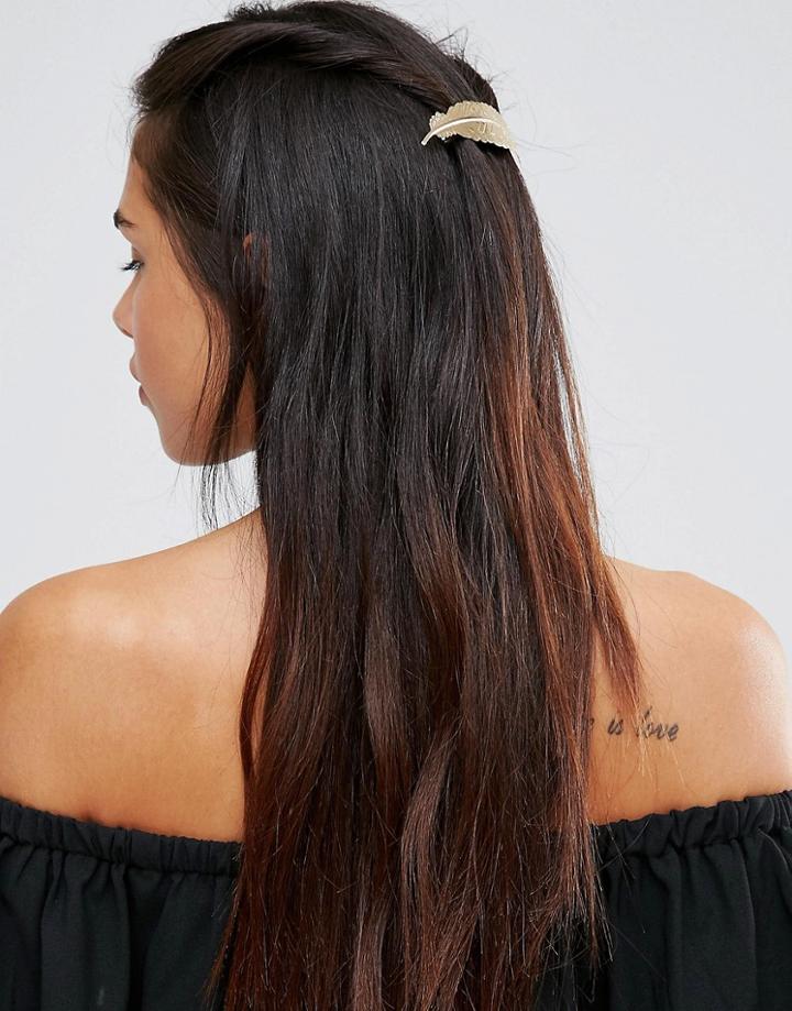 Aldo Posmon Leaf Hair Clip - Gold