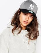 New Era Diamond Mesh Cap In Contrast Black & Gray - Black Gray