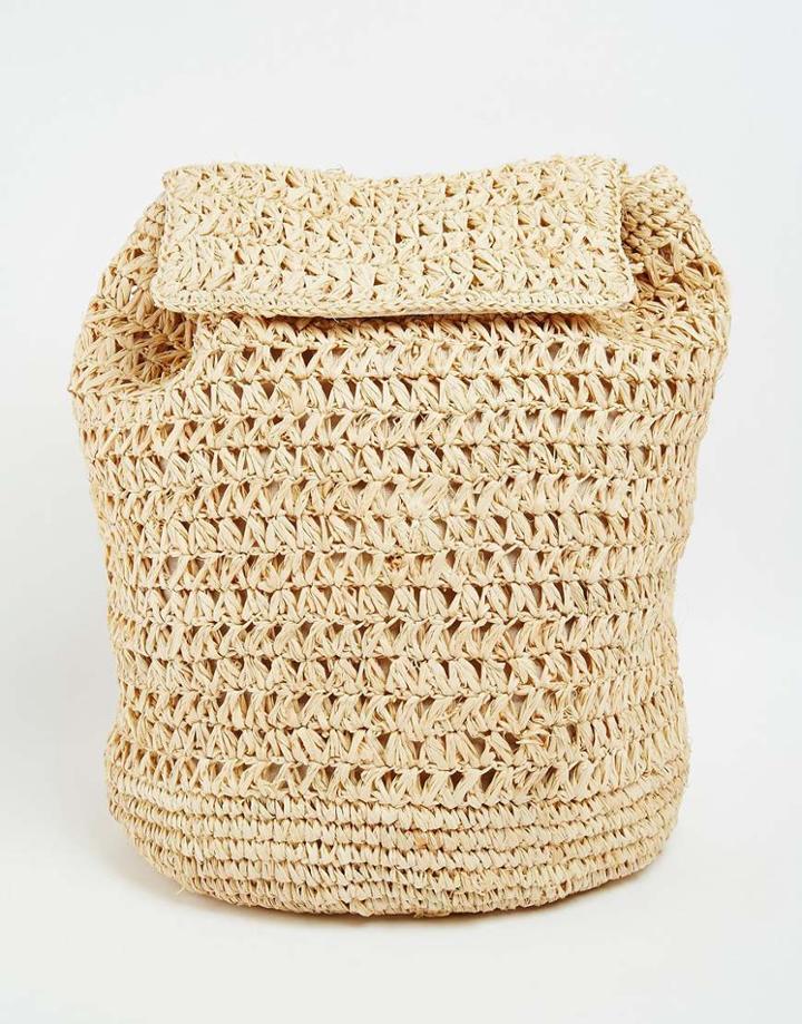 Buji Baja Raffia Backpack - Natural