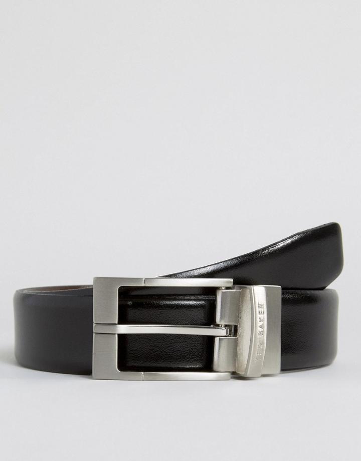 Ted Baker Connary Reversible Smart Leather Belt-black