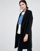 Helene Berman Ovoid Ema Coat In Black - Black