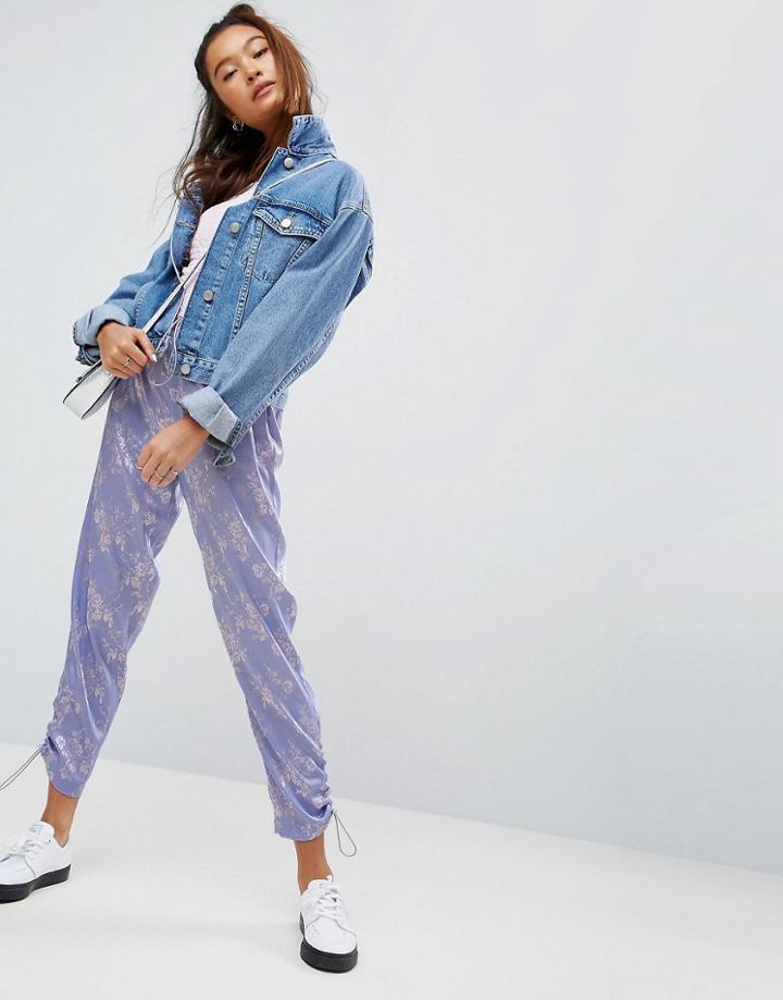 Asos Joggers In Jacquard - Purple