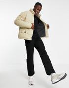 Another Influence Puffer Jacket In Ecru-neutral