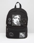 Asos Backpack With Patches - Black