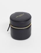 Paul Costelloe Small Leather Ring Holder Box In Black