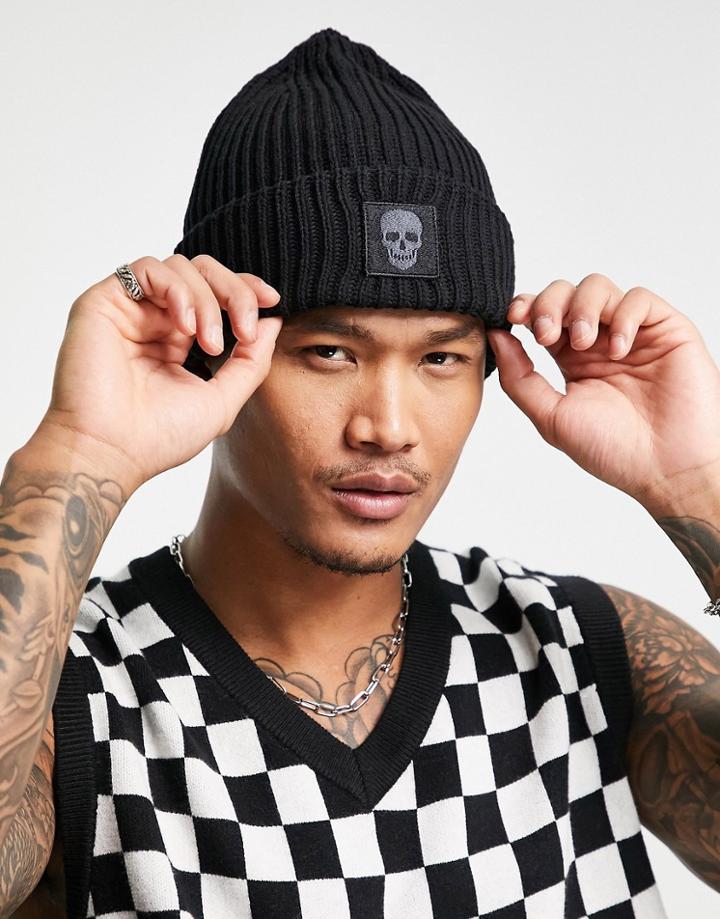 Bolongaro Trevor Skull Logo Beanie In Black