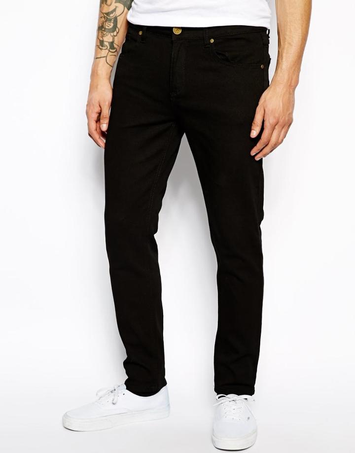Criminal Damage Skinny Jeans In Black