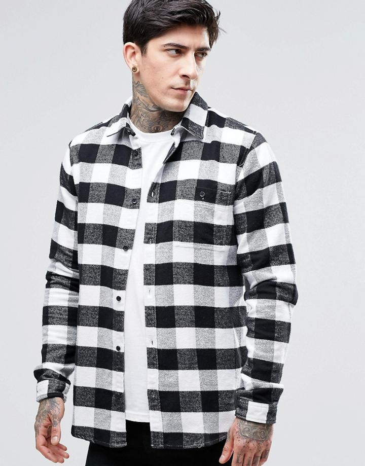 Dr Denim Chris Check Shirt - White