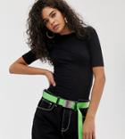 Collusion Tall Fitted Short Sleeved T-shirt-black