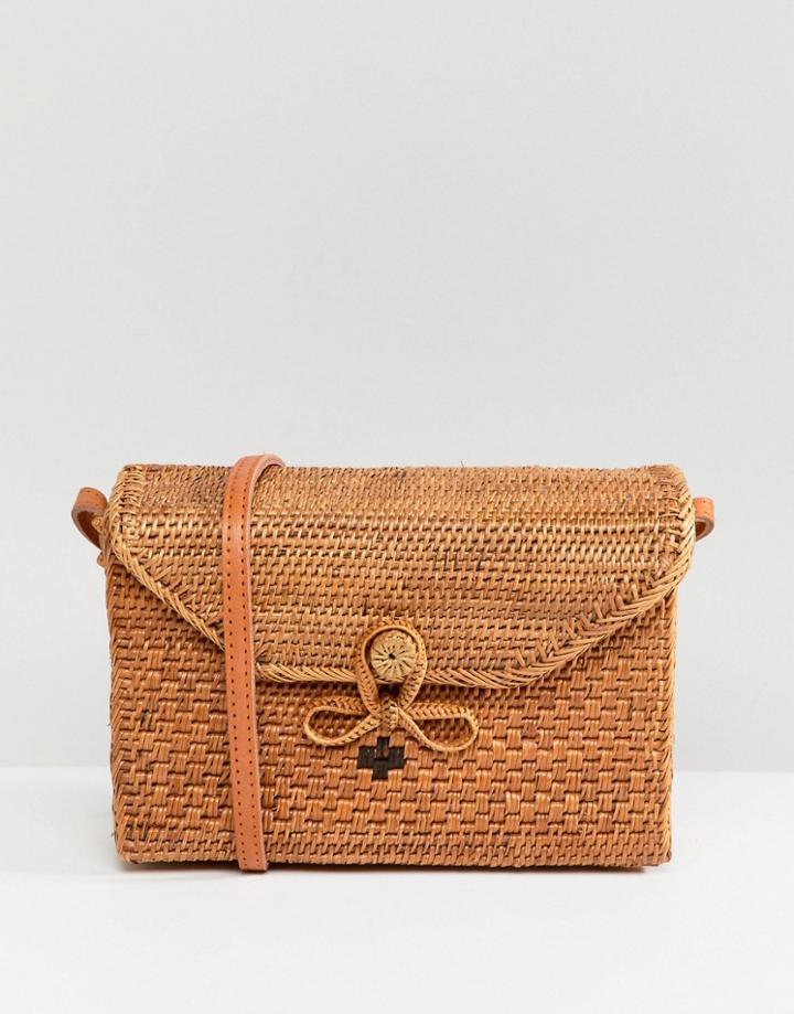 Rock N Rose Farah Woven Basket Bag - Cream