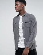 Selected Long Sleeve Denim Shirt - Gray