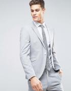 Selected Homme Slim Suit Jacket With Peak Lapel - Gray