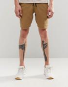 Asos Jersey Shorts In Super Skinny Fit In Tan - Ermine