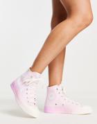 Converse Chuck 70 Hi Gradient Heat Ombre Print Canvas Sneakers In Pink Foam