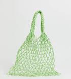 Monki Net Bag In Lime Green