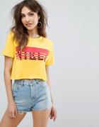 Missguided Cropped T-shirt - Yellow