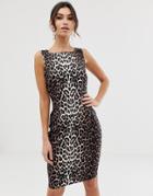 City Goddess Leopard Print Mini Dress