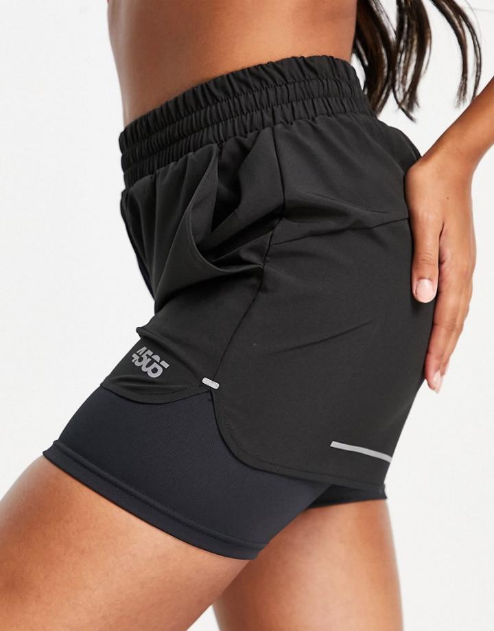 Asos 4505 Hourglass Icon Woven Short With Underlayer-black
