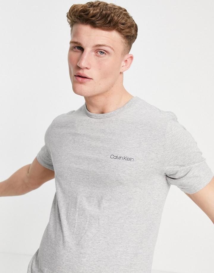 Calvin Klein Crew T-shirt In Gray-grey