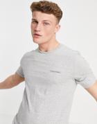 Calvin Klein Crew T-shirt In Gray-grey