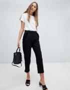 Brave Soul Lexie Tailored Pants With Frill Pockets - Multi
