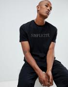 Asos Design Relaxed T-shirt With Gem French Text Print - White