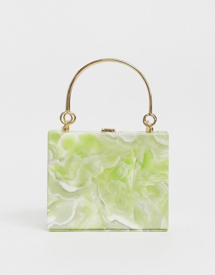 True Decadence Structured Resin Clutch With Metal Grab Handle