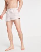 New Look Shorter Length Swim Shorts In Pink