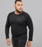 Tribeka Plus Long Sleeve Raglan Gym T-shirt - Black
