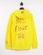 Vans X It Terror Back Print Hoodie In Yellow