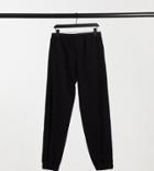 Collusion Unisex Sweatpants In Fleece Fabric-black