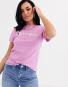 Champion Relaxed T-shirt With Front Logo-pink