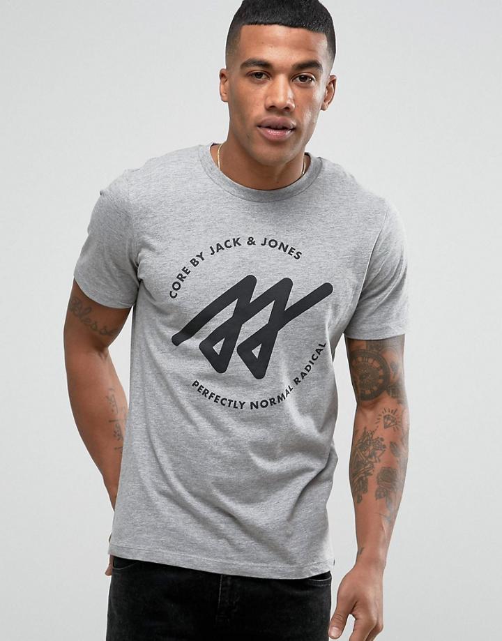 Jack & Jones Geometric Print T-shirt - Gray