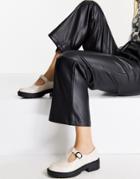 Topshop Leonard T-bar Shoe In White