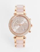 Michael Kors Parker Rose Gold Pink Bracelet Watch Mk5896