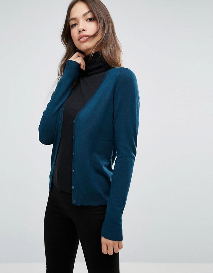 Vero Moda V Neck Cardigan - Navy
