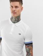 Fred Perry Bold Cuff Polo In White