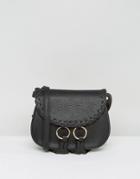 Yoki Tassel Detail Saddle Bag - Black