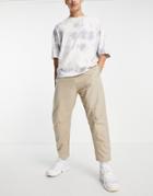 Bershka Loose Fit Lightweight Pants In Sand-neutral